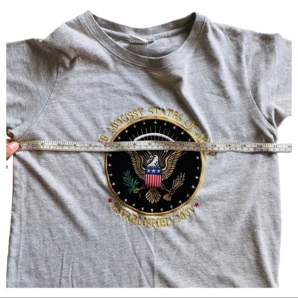 MOUSSY “the MOUSSY states of army” gray tee - Picture 3 of 7